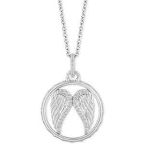 Tokens by Hallmark Diamonds Angel Wing Blessings pendant in Sterling Silver J-4